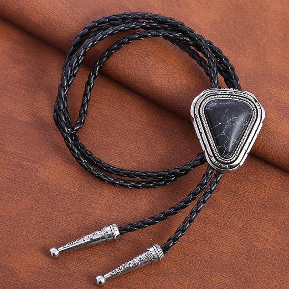 Turquoise Bolo Black Tie